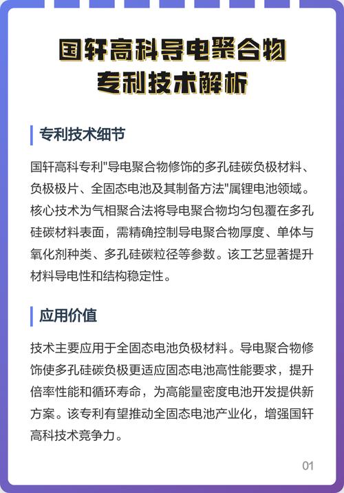 国轩高科导电聚合物专利技术解析